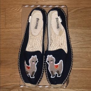 Soludos size 8 Llama Platform Smoking Slipper